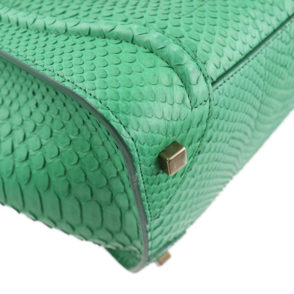 Celine Shopper Mini Luggage Python Green - image 5